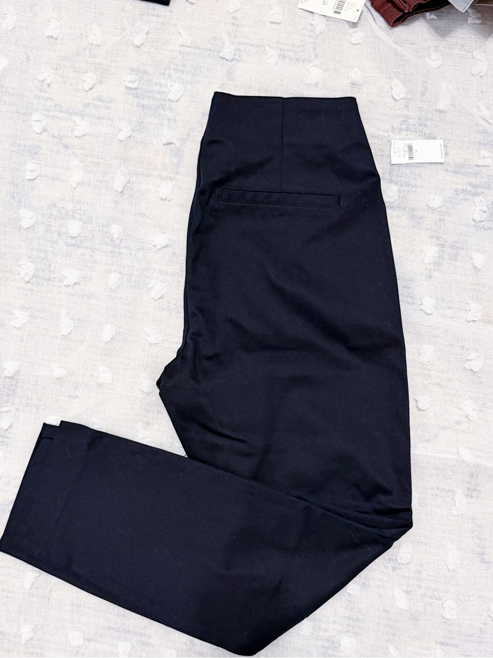 NWT! sz 10 black straight leg dress pants side zip & elastic waist Old Navy